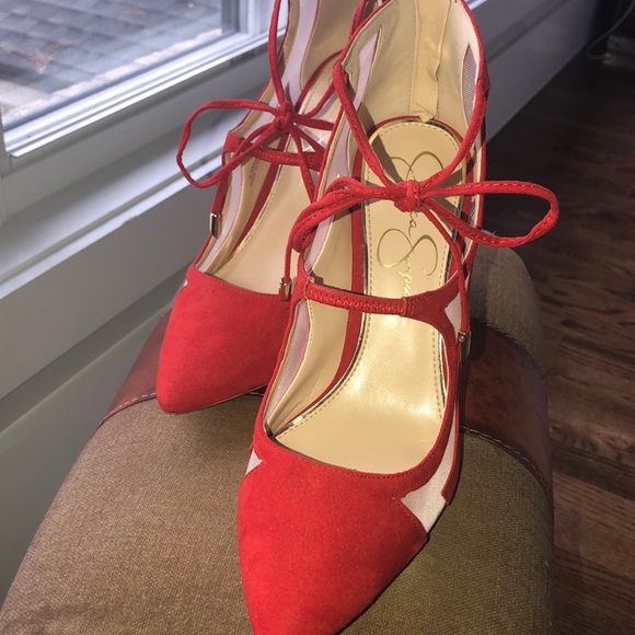 RED Jessica Simpson heels - Picture 4 of 7